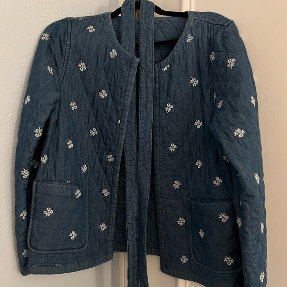 Draper James Quilted Chambray Jacket (Reversible) - Picture 4 of 6